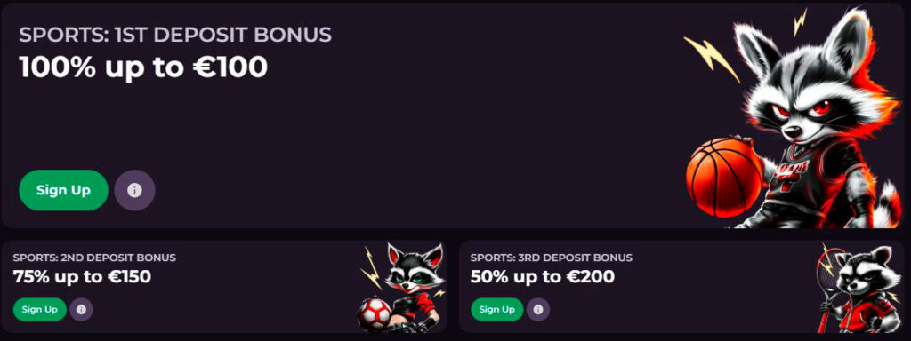 welcome sports bonus rockyspin casino
